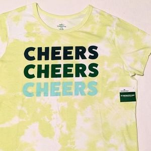 St Patrick's Day Tie-dye T-shirt with "CHEERS" Graphic. Med & Lg Availab…